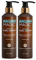 Argan Magic Defining Curl Cream - Enhances Waves & Curls While Adding Definition Conditions Detangles Reduces Frizz Enriched With Biotin Made In Usa Paraben (8.5 Oz / 250 Ml / 2 Pack)