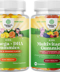 Bundle Of Omega 3 Gummies - Plant Based Kids Multivitamin Gummies For Kids - - Perfect Dha Omega 3,6,9 Gummies That Supports Bones - - Multivitamin For Kids Immunity Support