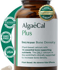 Algaecal Plus - Organic Red Algae Calcium Supplement For Women, Vitamin K2 (100Mg), Vitamin D3 (1600 Iu), Magnesium (350Mg) & Trace Minerals, For Improved Bone Strength, Easy To Swallow, 120 Veg Caps