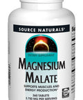 Source Naturals Magnesium Malate 1250 mg for Energy Production - 360 Tablets