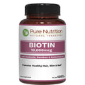 Pure Nutrition Biotin 10000Mcg With Sesbania Bamboo & Amla Extract 120 Tabs Natural Biotin 10000Mcg Supplement Non Gmo Gluten Free