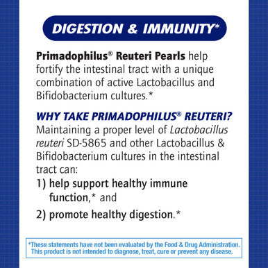 Nature's Way Primadophilus Reuteri Pearls, Supports Digestion and Immunity, Survives Stomach Acid, 30 Softgels