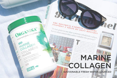Organika Marine Collagen Powder- Wild-Caught From North Atlantic- Supports Hair, Nail, Skin Health, Pure Hydrolyzed Form, Tasteless - 250G