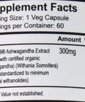 Premium Grade Ashwagandha (KSM-66) Certified Organic and Non-GMO 5% Withanolides