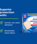 Rite Aid Sheer Adhesive Bandages With Sterile Non Stick Pad, 3" X 4" - 20 Count | Wound Care/First Aid Supplies | Bandage Wrap |