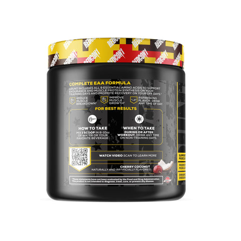 Redcon1 Grunt Eaas Tiger'S Blood - Sugar Free Keto Friendly Essential Amino Acids Powder - Post Workout Powder Containing 9 Amino Acids To Help Train Recover Repeat (30 Servings)