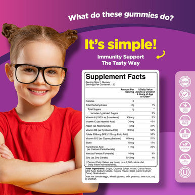 Phytoral Kids Iron Gummies With Vitamin C - Blood Builder Iron Supplements For Kids With Gentle For Stronger Immunity & Energy Support - Vitamin B6, B12, A, Niacin & Folate Gummies - Vegan & Gmo - 60 Count