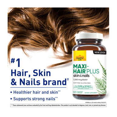Country Life Maxi Hair Plus 120 Capsules (Pack Of 2)