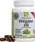 Island Nutrition , Oregano Oil Capsules, Organic Ingredients - Super-Strength, Grown In Spain, 90-Ct Liquid-Filled - Organic Oil Of Oregano Capsules With Enhanced Delivery (Aceite De Oregano)