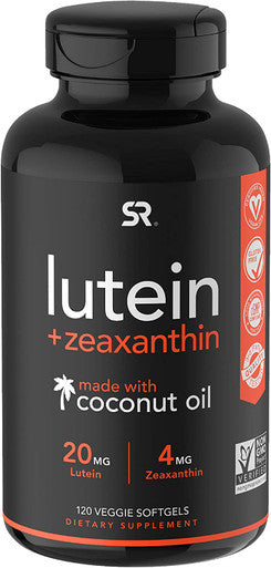 Sports Research Biotin 5000mcg 120ct Vegan Lutein Zeaxanthin 20mg 120ct Bundle