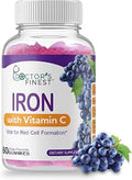 Doctors Orders Iron 10mg Vitamin C Gummies Vegetarian GMOFree Gluten Great Tasting Natural Grape Flavor Gummy Vitamins Dietary Supplement Red Cell Formation for Adults and Kids 60 Gummies