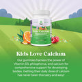Natures Craft Tasty Kids Calcium Gummies - Vitamin D & Calcium Gummies for Children - Vitamin Gummies with Calcium & Vitamin D for Muscle Bone & Development - Gelatin- Kosher Childrens Gummies 60ct (1 Pack)
