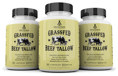 Ancestral Supplements Grass Fed Tallow Capsules Based On The Native Wisdom of Our Early Ancestors, Tallow Provides The Same Nourishing Kidney Fat (Suet) That Our Ancestors Selectively Hunted.