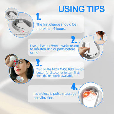 Electric Pulse Neck Massager With Heat For Pain Relief Fsa Or Hsa Eligible 10 Modes 15 Intensities Therapy Deep Tissue Trigger Point Intelligent Massager Cordless Gifts For Men Women