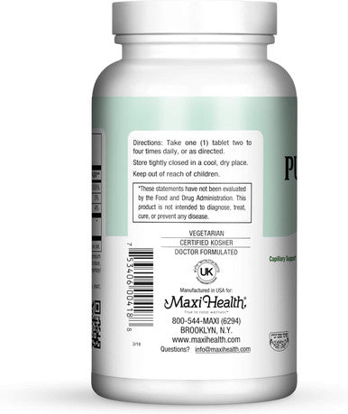 Maxi Health Pure-C-Bio 600 - with Bioflavonoids - Immune & Capillary Support - 180 Tablets - Kosher