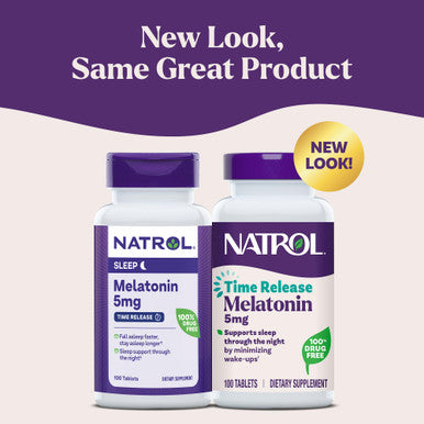Natrol Melatonin 5 mg Time Release, Dietary Supplement to Minimize Wake Ups, Nighttime Sleep Aid, 100 Tablets, Up to a 100 Day Supply
