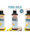 Barleans Lemon Creme Omega 3 Fish Oil Supplements 1080mg of EPA/DHA for Brain Heart Joint Immune Health AllNatural Fruit Flavor Non GMO Gluten Free 8Ounce