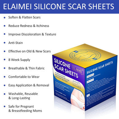 Silicone Scar Sheets (1.6 X 120 ), Clear Gel Silicone Scar Tape, Invisible Medical Grade Scar Silicone Strips, Transparent Advanced Removal Scar Patches For C-Section, Keloids, Burn, Acne