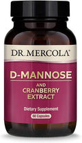 Dr. Mercola, D-Mannose and Cranberry Extract, for Women and Men, Promotes Urinary and Bladder Health, 30 Servings (60 Capsules), Non GMO, Soy , Gluten