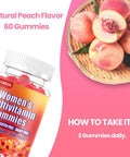 BSSTABBON Women'S Multivitamin Gummies Peach Flavor, Contains 6 Essential Vitamins (Vitamin A,B6,B12,C, D, E) And Multiple Mineral Values For Skin, Hair, Energy, Immune, Bone(60 Gummies) (60 Count)