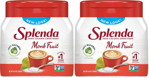 SPLENDA Monk Fruit Zero Calorie Plant Based Granulated Sweetener Jar, 19 oz