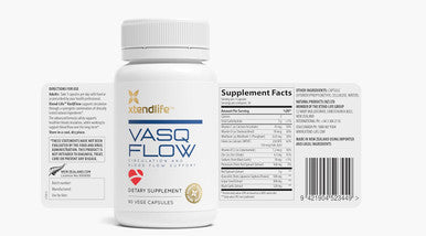 Xtendlife Vasqflow Circulation And Blood Flow Support - Nitric Oxide Supplement To Improve Nitric Oxide, Oxygen Flow, Healthy Blood Pressure & Immunity 100% Vegan, Non-Gmo (90 Count)
