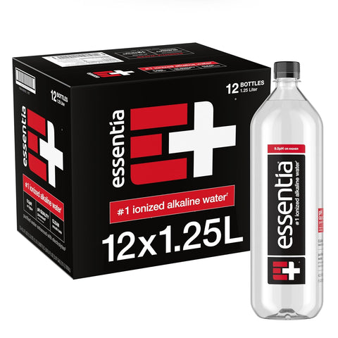 Essentia Water LLC, Ionized Alkaline Bottled Water; 99.9% Pure, Infused with Electrolytes, 9.5 pH or Higher a Clean, Smooth Taste, 20 Fl Oz (Pack of 24)