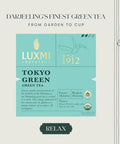 Luxmi Darjeeling Whole Leaf Green Tea Tokyo Blend from Tea Estate - India TASTING NOTES: Delicate & fresh earthy with hints of rice corn 250 Grams
