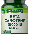 Nature's Truth BetaCarotene 25000 Iu Vitamin A Softgels, 100 Count