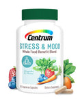 Centrum Stress and Mood, Organic Ashwagandha Root, Magnesium, Whole Food Supplement Supports Healthy Mood, 30 Day Supply (60 Capsules)