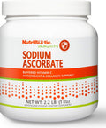 Nutribiotic - Sodium Ascorbate Buffered Vitamin C Powder 2.2 Lb Vegan Non-Acidic & Easier On Digestion Than Ascorbic Acid Essential Immune Support & Antioxidant Supplement Gluten & Gmo