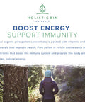 Organic Pine Pollen Powder by Holistic Bin | Pharmaceutical Grade, Wild Harvested, Golden Canadian Pine Pollen | Non GMO, No Additives | Pure Pollen Supplement Made from The Lodgepole Pine Tree, 20 g