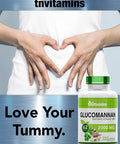 Glucomannan Capsules 2000 MG - 250 Count | Natural Konjac Root Fiber Extract Powder Supplement | Soluble, Dietary, & Digestive Fiber Pills | Produced in the USA | Non-GMO & Gluten Free | by TNVitamins