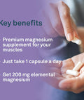 Organika Magnesium Bisglycinate - 200Mg, High Absorption, Muscle Recovery, Heart Support, 120Vcaps