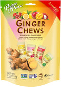 Prince Of Peace Ginger Chews Assorted Flavors 8 Oz - Lemon Lychee Blood Orange Mango - Candied Ginger Variety Pack - Natural Candy Pack