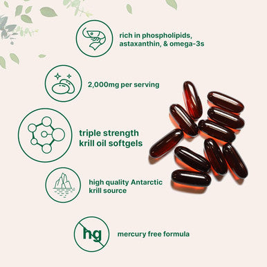 Micro Ingredients Antarctic Krill Oil Supplement 2000mg Per Serving 240 Softgels Triple Strength Rich in Omega-3s EPA DHA & Natural Astaxanthin Supports Immune System & Brain Health