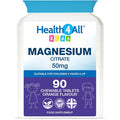 Health4All Kids Magnesium Sublingual 60 Tablets not Capsules or Gummies for Anxiety Sleep Ticks Vegan Magnesium Citrate for Children