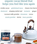Organifi Harmony - Hormone Support - Eases Pms Symptoms - Energizes You - Regulates Menstrual Cycle - Best Served Hot - Gluten And Vegan Cacao Powder, 30 Servings