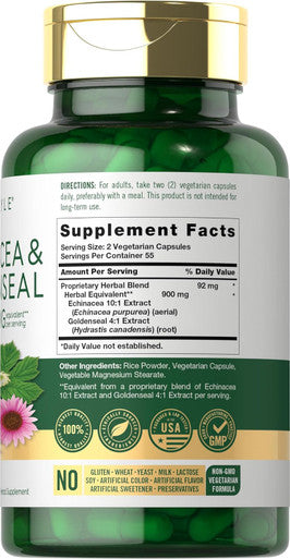 Carlyle Echinacea Goldenseal Capsules | 110 Count | Vegetarian Non-GMO Gluten