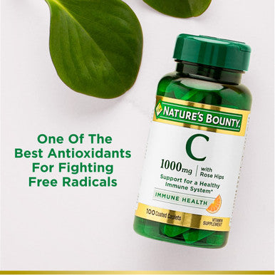 Nature's Bounty Vitamin C 1000Mg Immune Support Supplement Powerful Antioxidant 1 Pack 100 Caplets