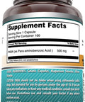 Amazing Nutrition Formulas PABA Supplement 500 Mg Per Serving 100 Capsules Non-GMO Gluten Made in USA