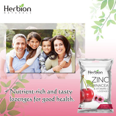 Herbion Naturals Zinc Eusacea and Vitamin C Lozenges with Natural Cherry Flavor 25 CT Dietary Supplement Supports Immune System Promotes Overall Good Health for Adults and Children 5