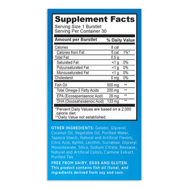 Bioglan Kids Smart Omega 3 Fish Oil, 30 Chewable Burstlets
