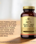 Solgar Dry Vitamin E With Yeast Free Selenium 100 Vegetable Capsules