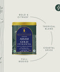 Luxmi Estates Assam Gold Chai | 100 gm | Signature India Collection | CTC Tea | Black tea collection | Organic Strong tea | Antioxidants | Assam Valley tea | Cardamom Saffron Cinnamon Natural Cardamom Extract