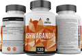 EBYSU Ashwagandha Supplement - 120 Capsules with Black Pepper Extract - Traditionally Used in Ayurveda Nervine Tonic, Sleep Aid & Memory Enhancement - 650mg Root Powder Pills
