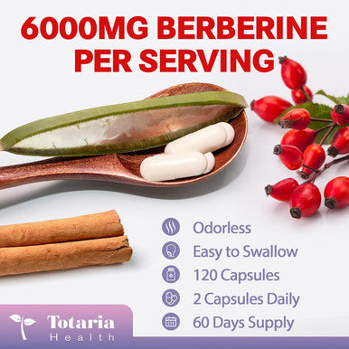 27-In-1 Berberine Supplement With Ceylon Cinnamon, Milk Thistle - Pure Berberine 6000Mg - Berberine Plus For Immune, Better Figure, Liver & Gut Health, Vegan Supplements For Men & Women - 120 Caps