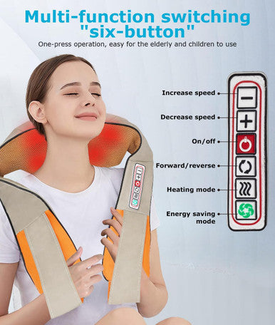 Neck Massager With Heat Shiatsu Back Massager For Pain Relief Deep Tissue Electric Shoulder Massager,Great Gifts For Women Men Mom Dad Mothers Fathers Day Birthday Christmas Gift