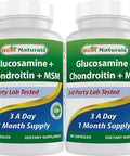 Best Naturals Glucosamine Chondroitin Msm Supplements 2600 Mg Per Serving 90 Capsules (90 Count (Pack Of 2))