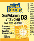 Natural Factors Vitamin D3 Drops 1000 IU 25 mcg Supports Strong Bones and Immune Function 0.5 Oz
